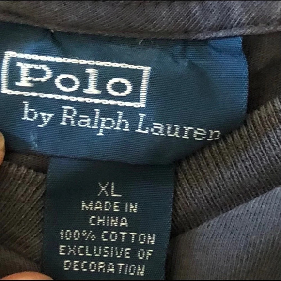 Polo Ralph Lauren Tshirt Size XL grey color with orange logo - Picture 3 of 4